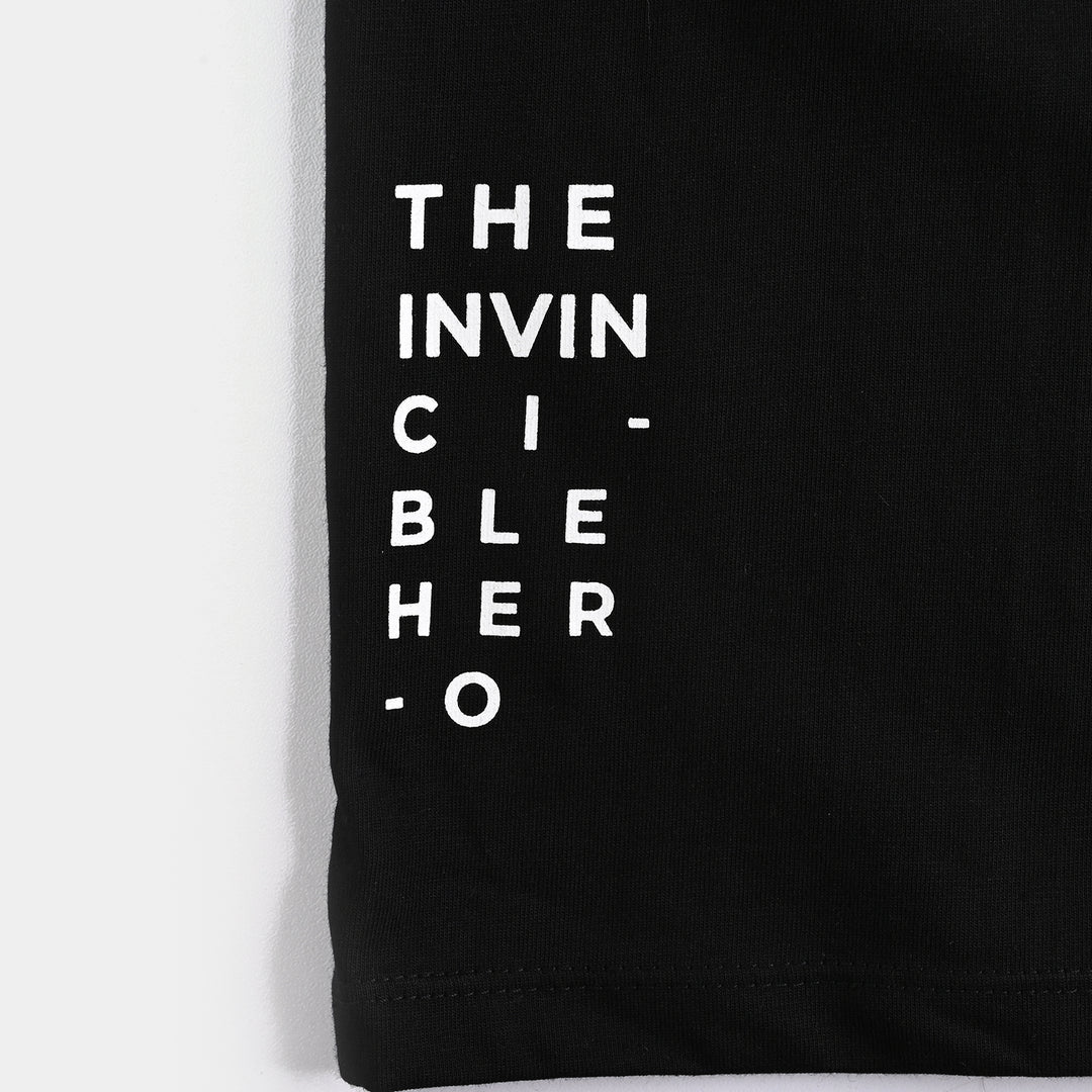 Boys Cotton Jersey T-Shirt H/S -Jet Black