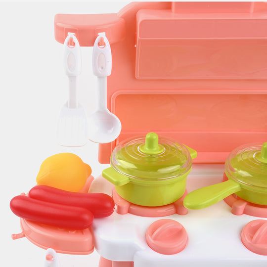 Kitchen Set With Food For Kids