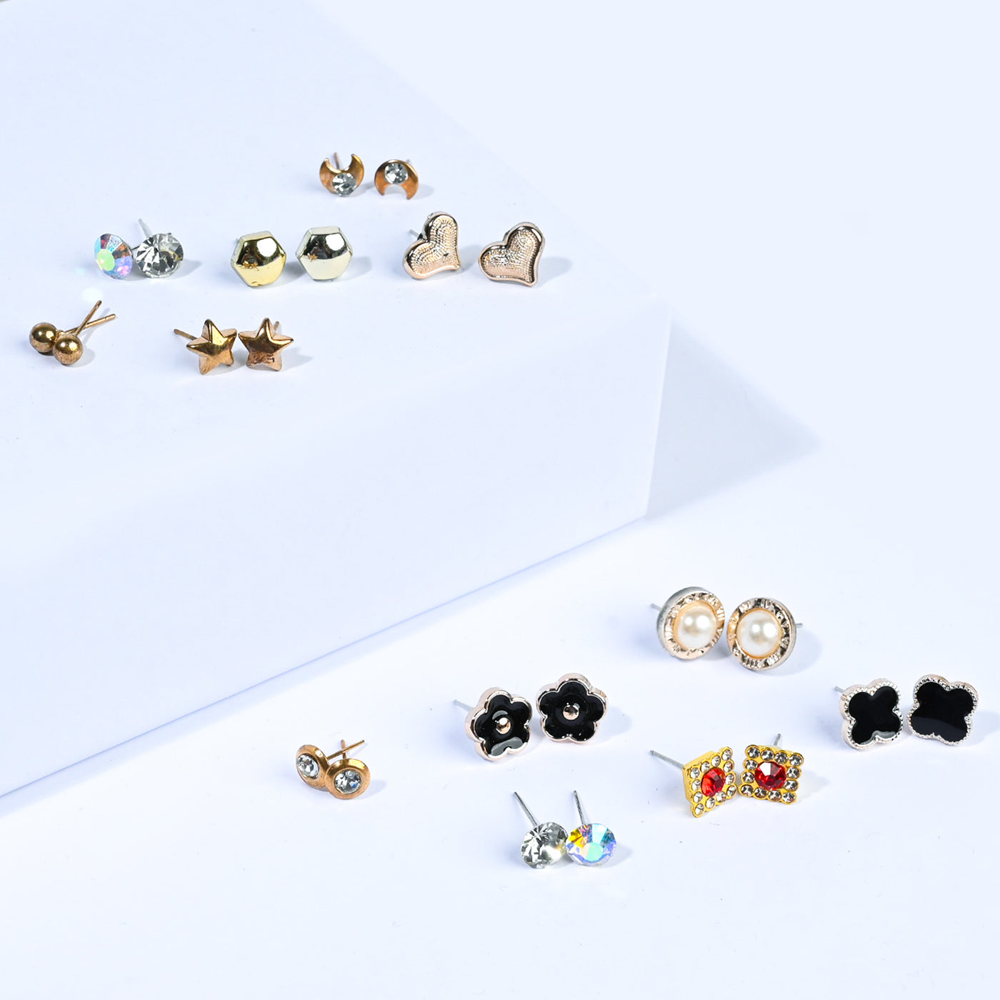 12 Pairs Charming Ears Studs/Tops For Girls