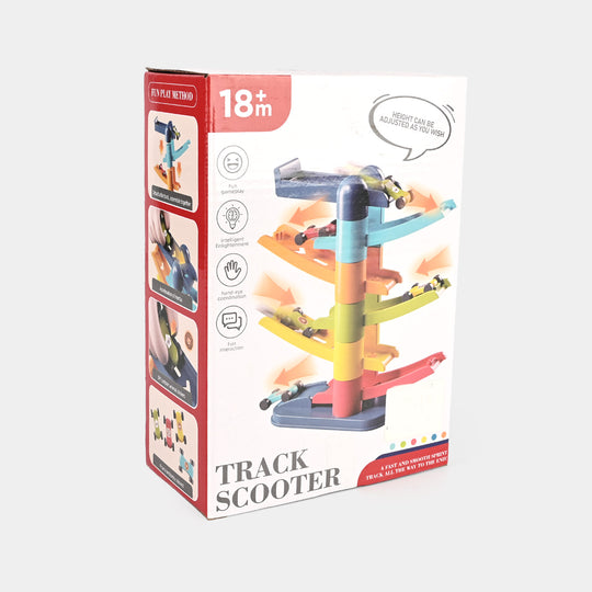 The Gliding Rail Car 8-Layer Track Building Block Toy