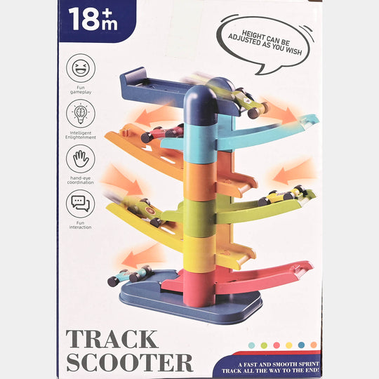 The Gliding Rail Car 8-Layer Track Building Block Toy