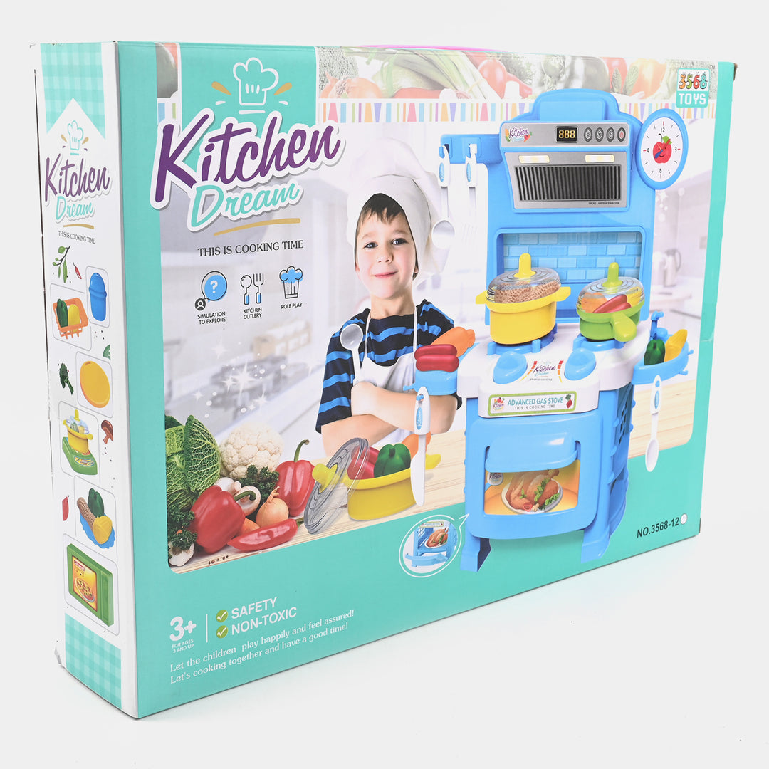 Kitchen Set With Food For Kids