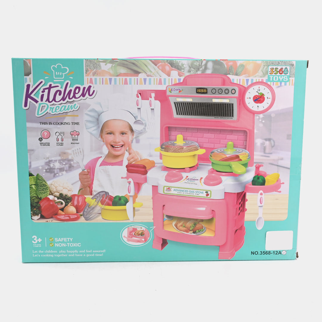 Kitchen Set With Food For Kids