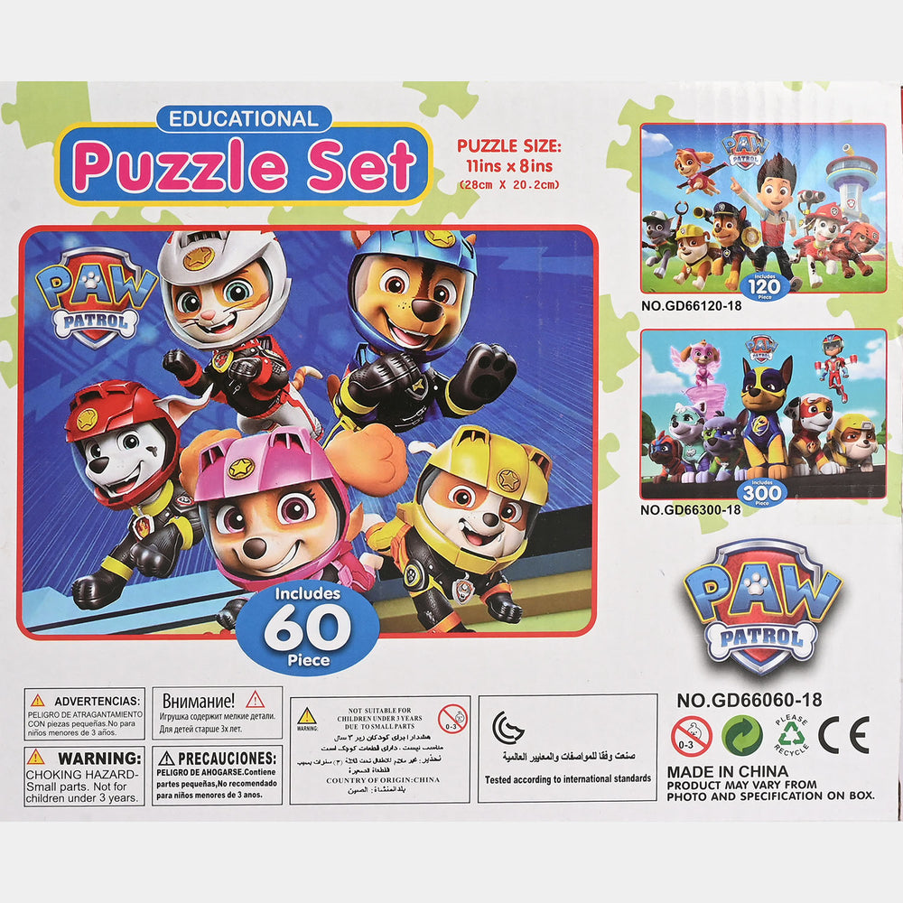 Character 60-Piece Educational Puzzle Set for Kids