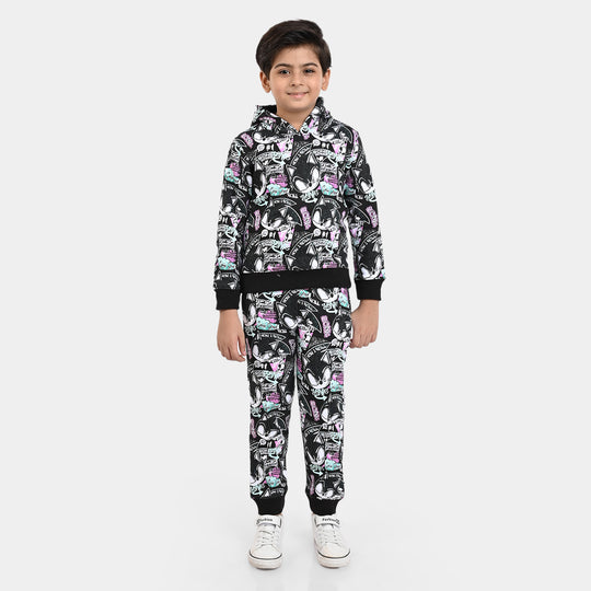 Boys Fleece 2 Piece Suit Character -Jet Black