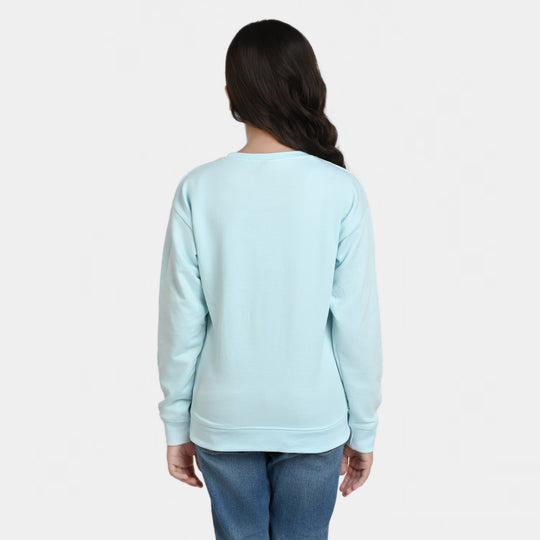 Girls Fleece Sweatshirt Brave-Light Blue