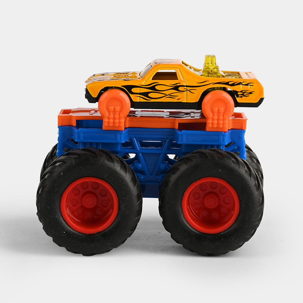 Alloy With Action Large Wheel Car