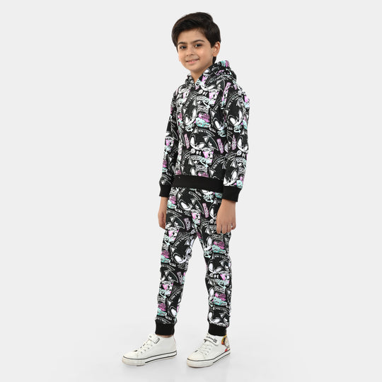 Boys Fleece 2 Piece Suit Character -Jet Black