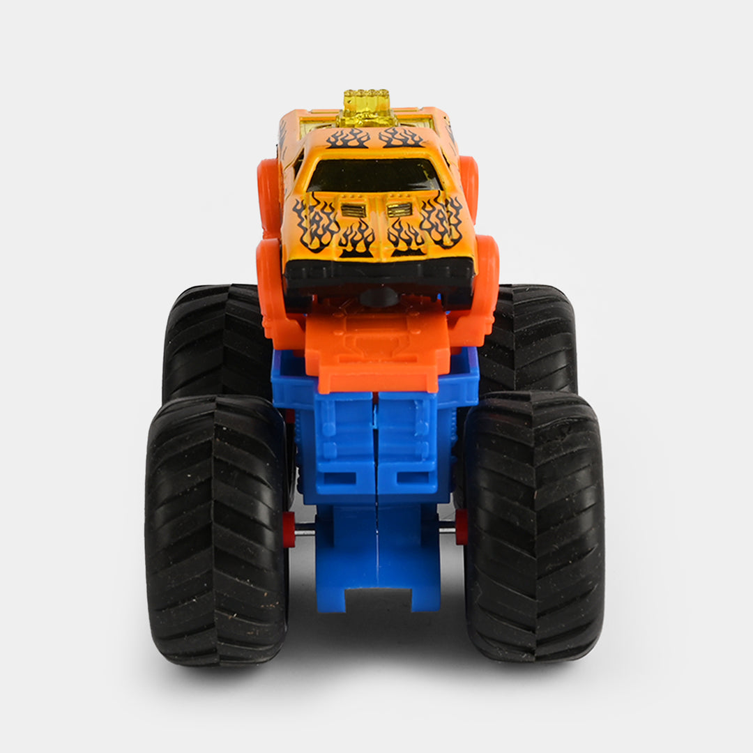 Alloy With Action Large Wheel Car