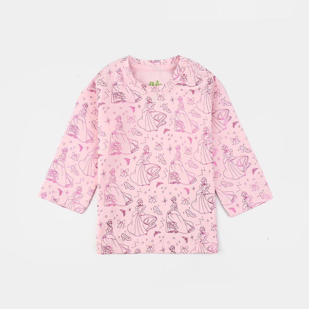 Infant Girls Lycra Jersey T-Shirt-Pink