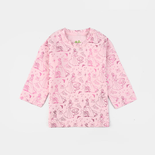 Infant Girls Lycra Jersey T-Shirt-Pink