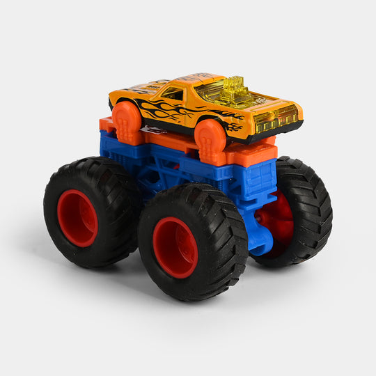 Alloy With Action Large Wheel Car