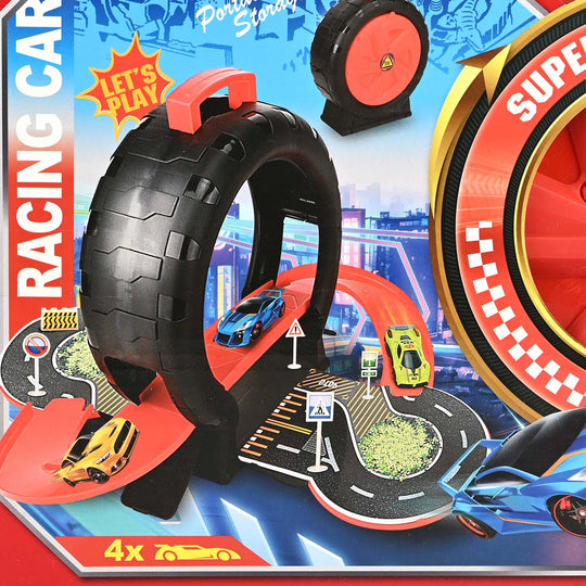 Runway Racing Car Playset For Kids