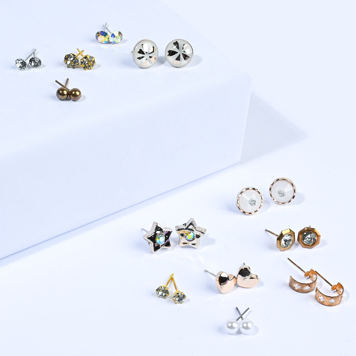 12 Pairs Charming Ears Studs/Tops For Girls