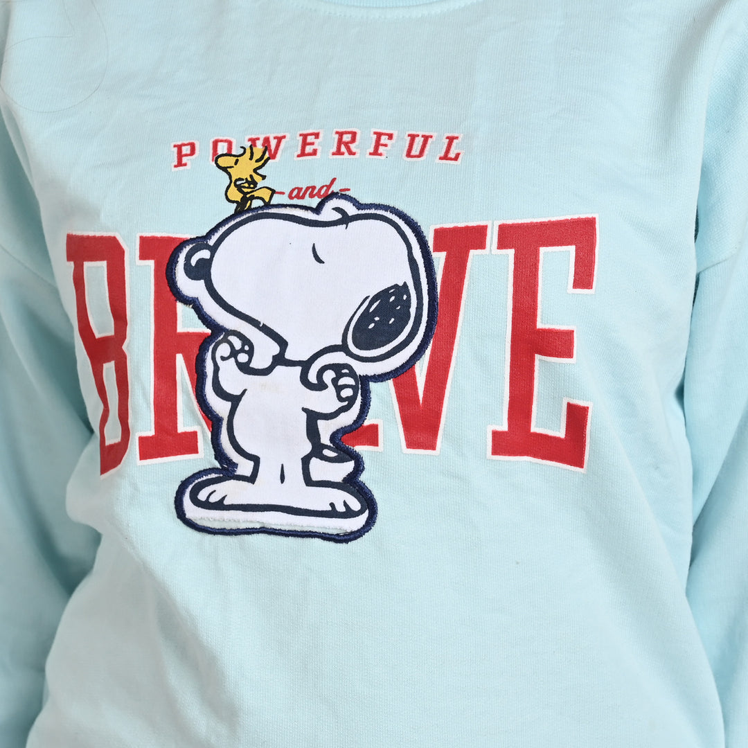 Girls Fleece Sweatshirt Brave-Light Blue