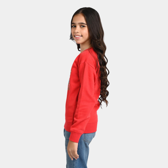 Girls Fleece Sweatshirt Hogwarts-F.Scarlet