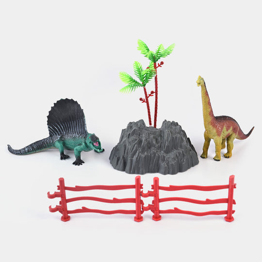 Dinosaurs With Stone Fence For Kids