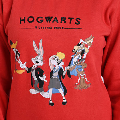 Girls Fleece Sweatshirt Hogwarts-F.Scarlet
