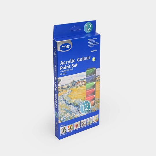 Acrylic Colors Set (12 Colors × 12ml)