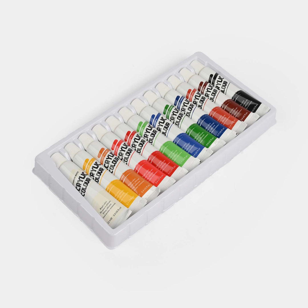 Acrylic Colors Set (12 Colors × 12ml)