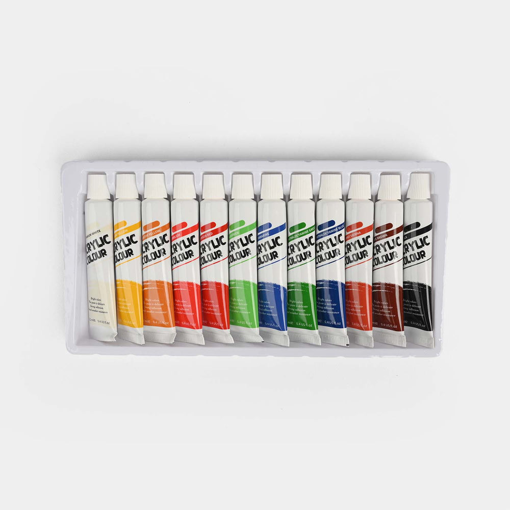Acrylic Colors Set (12 Colors × 12ml)