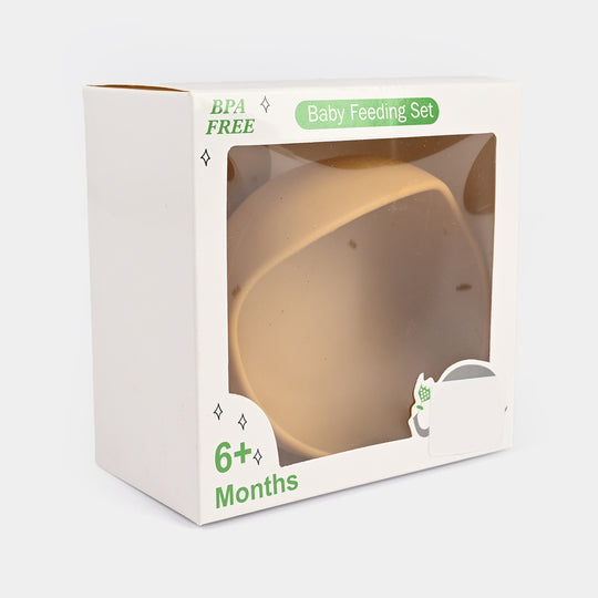 Silicone Feeding Bowl with  Spoon