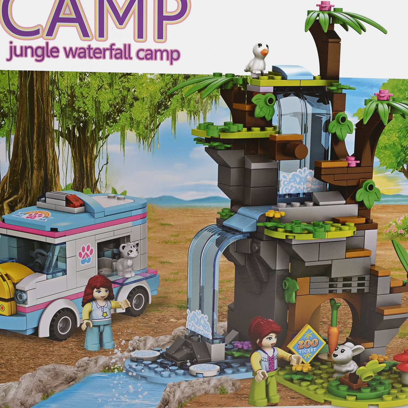 Jungle Camp Puzzle Blocks 470Pcs Set For Kids