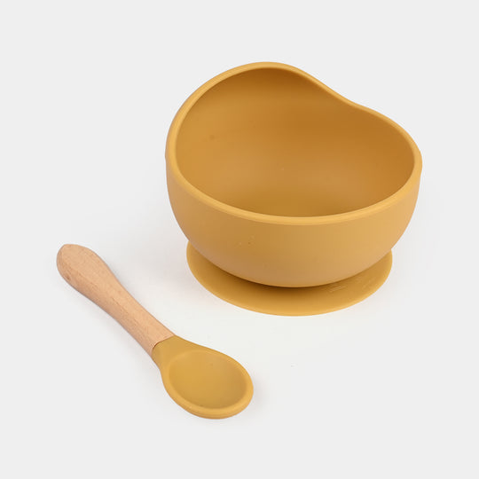 Silicone Feeding Bowl with  Spoon