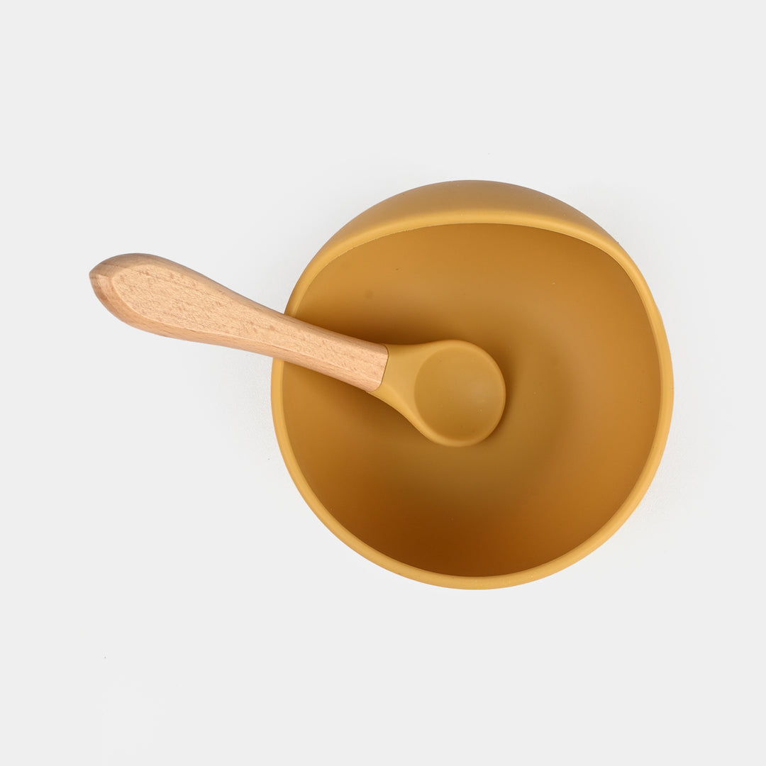 Silicone Feeding Bowl with  Spoon