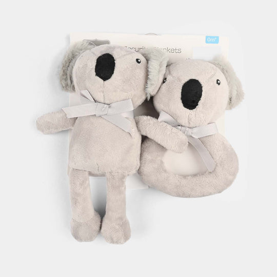 2-Piece Baby Security Blanket Toy Set