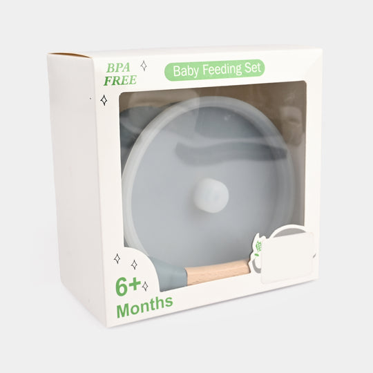 Silicone Feeding Bowl with  Spoon