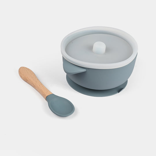 Silicone Feeding Bowl with  Spoon
