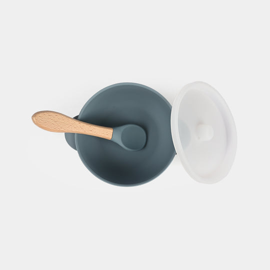 Silicone Feeding Bowl with  Spoon