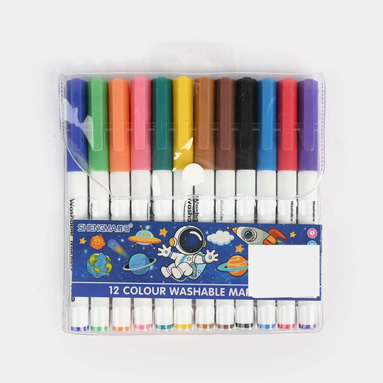 Washable Markers Set (12 Colors)