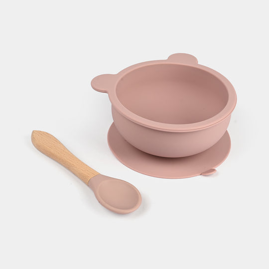 Silicone Feeding Bowl with  Spoon