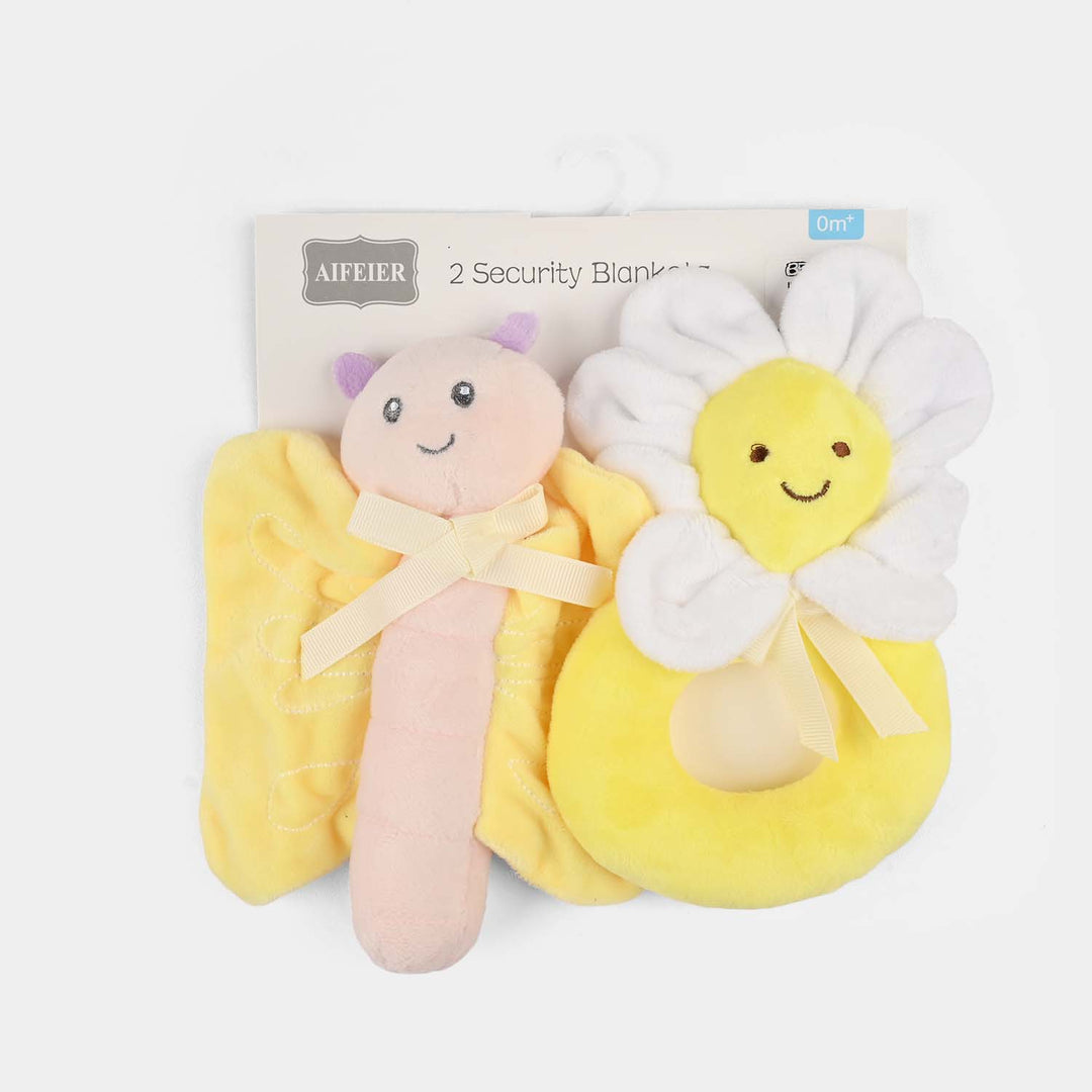2-Piece Baby Security Blanket Toy Set