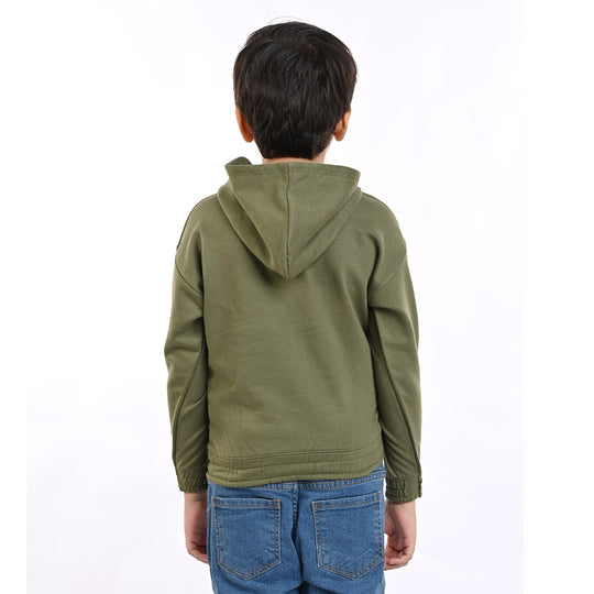 Boys Fleece Sweatshirt Slowdown - Olive