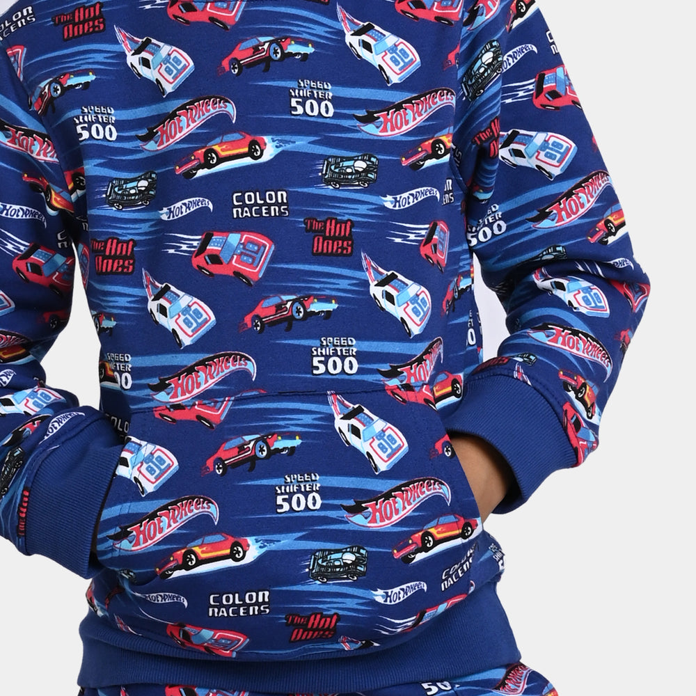 Boys Fleece 2 Piece Suit Hot Wheels-Navy Blue