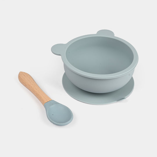 Silicone Feeding Bowl with  Spoon