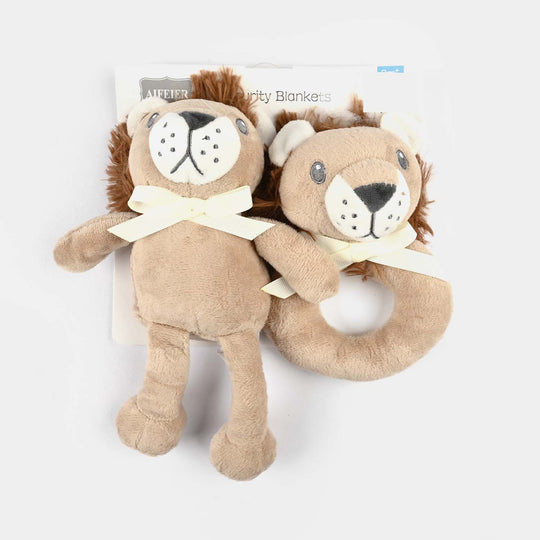 2-Piece Baby Security Blanket Toy Set
