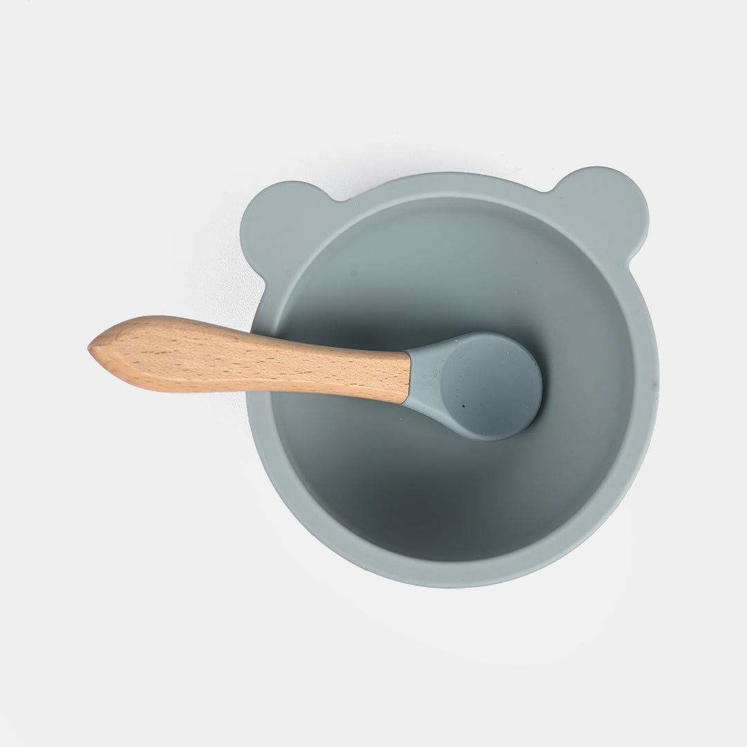 Silicone Feeding Bowl with  Spoon