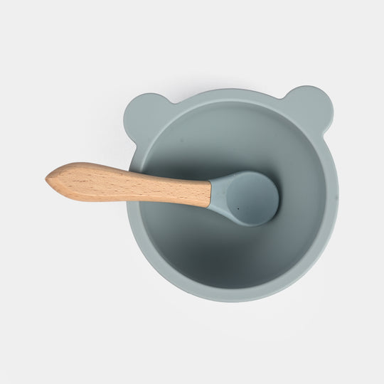 Silicone Feeding Bowl with  Spoon