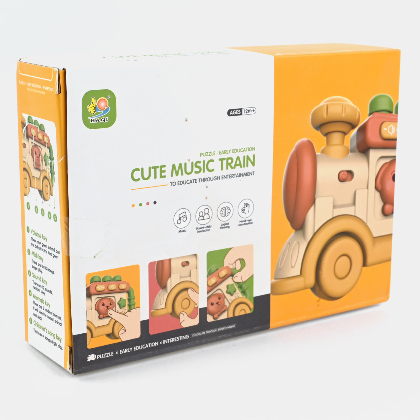 Musical Cartoon Train Toy For Kids