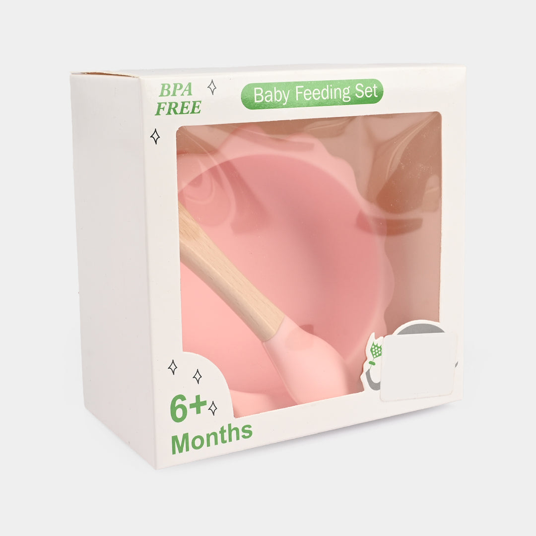 Silicone Feeding Bowl with  Spoon