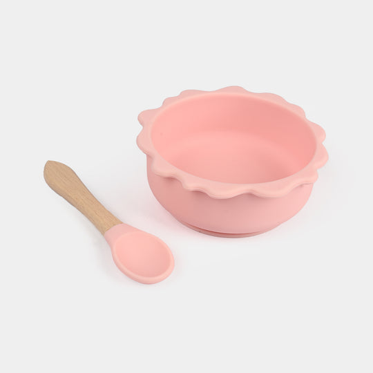 Silicone Feeding Bowl with  Spoon