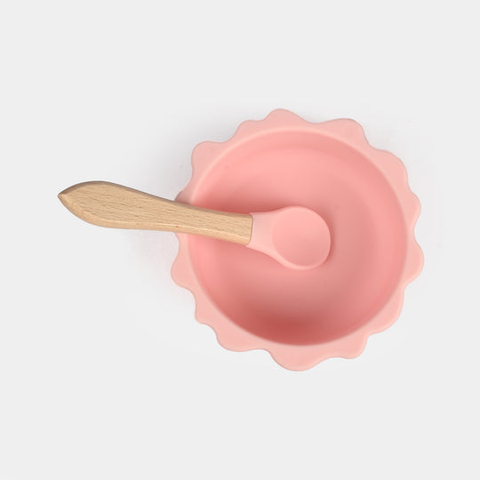Silicone Feeding Bowl with  Spoon