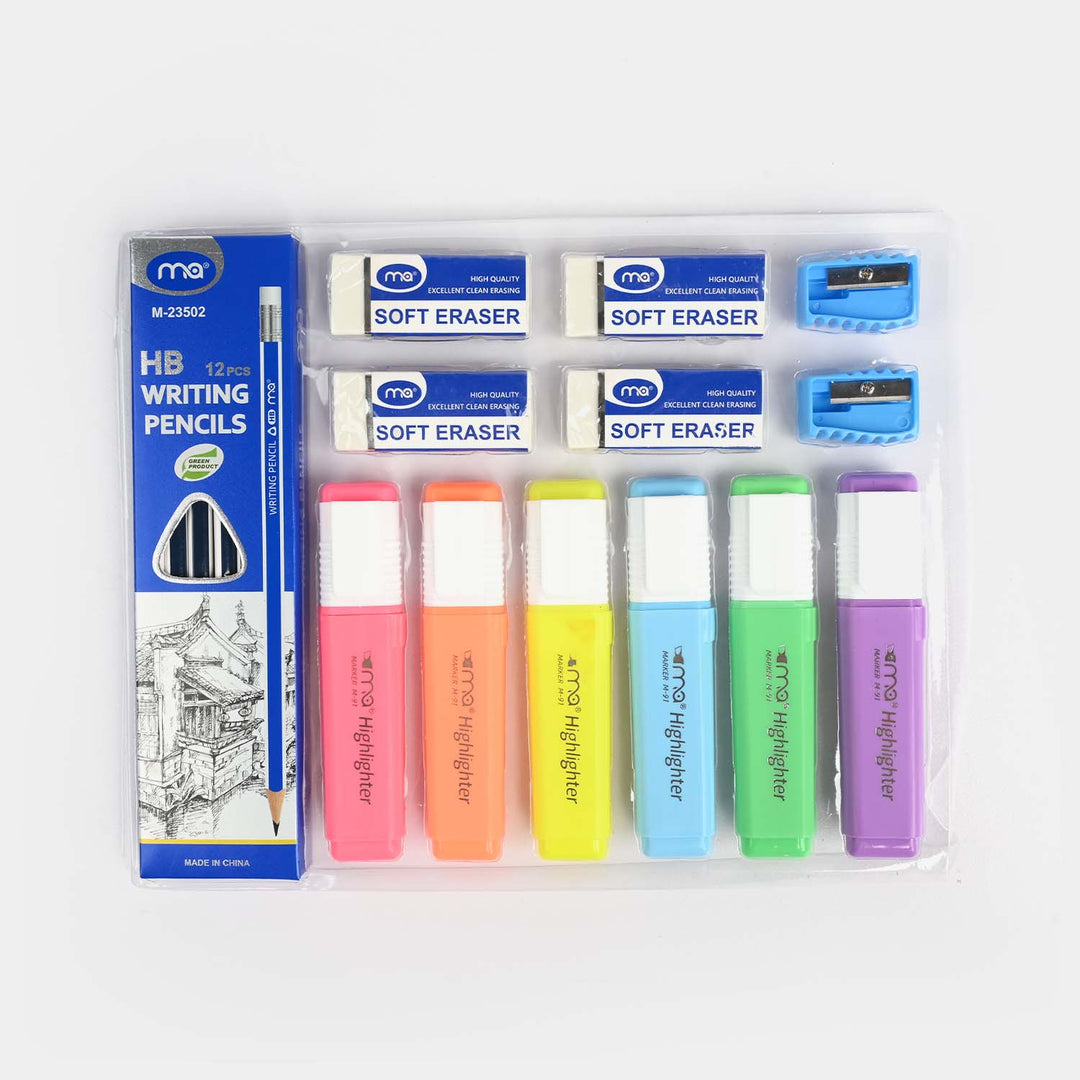 Highlighter Eraser & Sharpener Set