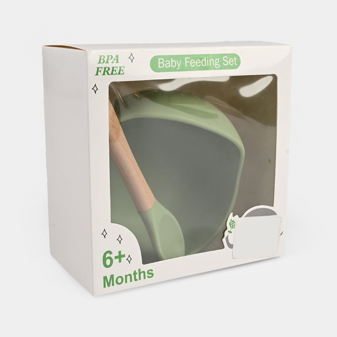 Silicone Feeding Bowl with  Spoon