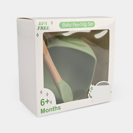 Silicone Feeding Bowl with  Spoon