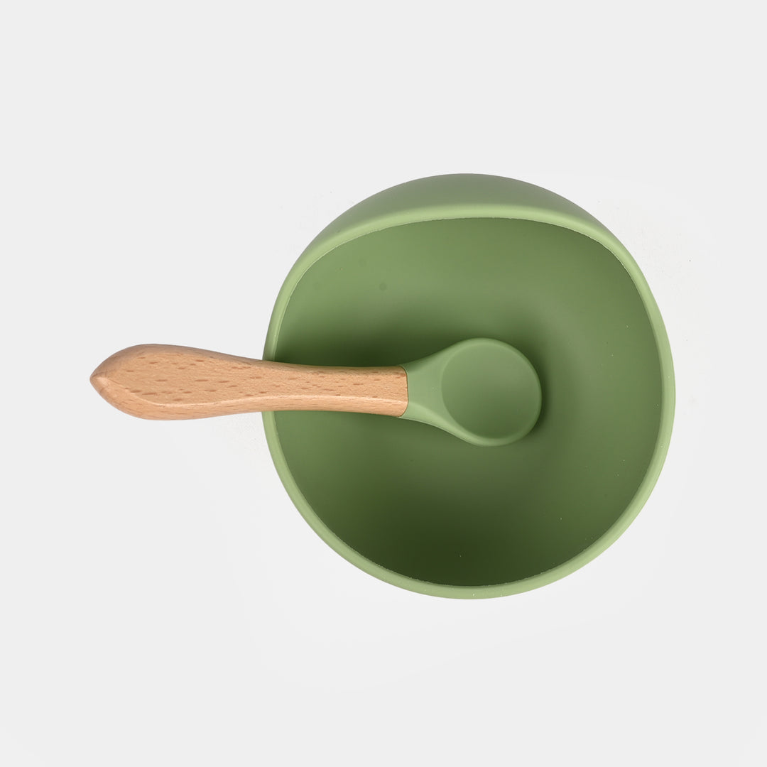 Silicone Feeding Bowl with  Spoon